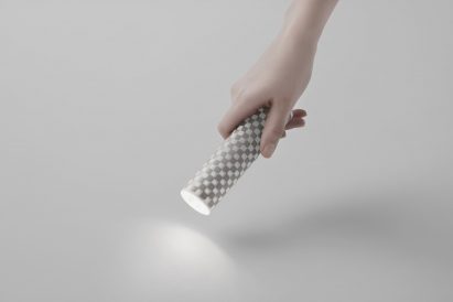 Nendo torch made from a piece of paper