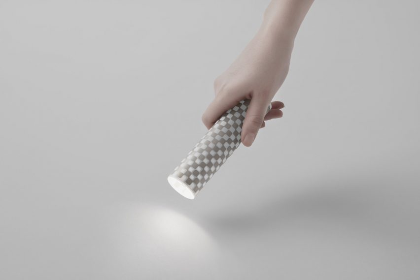 Nendo torch made from a piece of paper