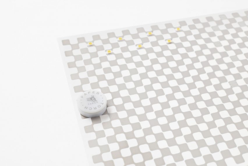 Nendo torch made from a piece of paper