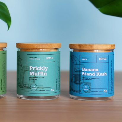 Netflix cannabis range features TV-themed packaging design