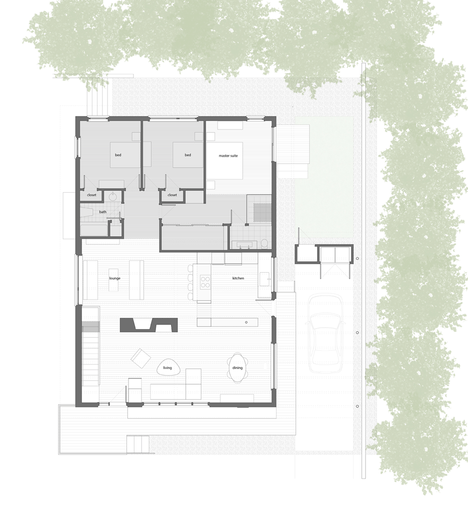 American firm In Situ Studio revives midcentury modern home in North Carolina