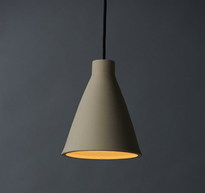 Australian designer Tom Fereday and artist Susan Chen make lamps using a ceramic printer