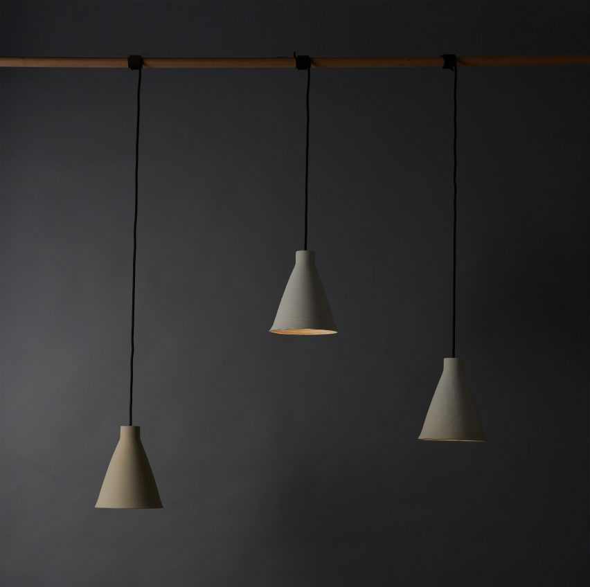 Australian designer Tom Fereday and artist Susan Chen make lamps using a ceramic printer