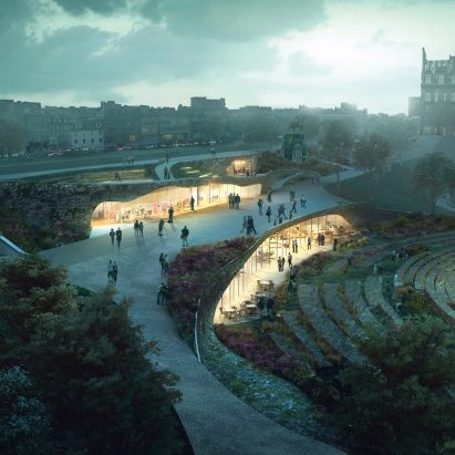 wHY's winning entry for Ross pavilion, Edinburgh, Scotland