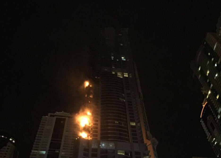 Dubai's Torch Tower sets fire
