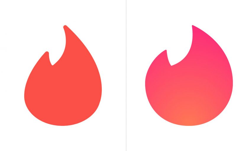 Tinder app redesigns logo