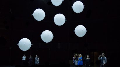 Random International fills London's Roundhouse theatre with "swarming" drones