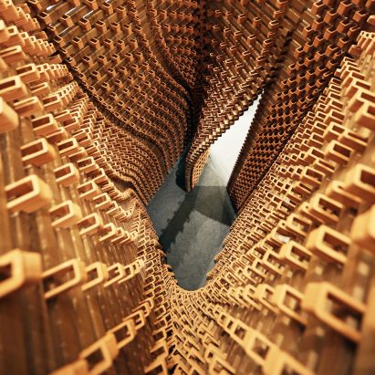 Hong Kong students create terracotta tower to promote use of 3D-printed bricks