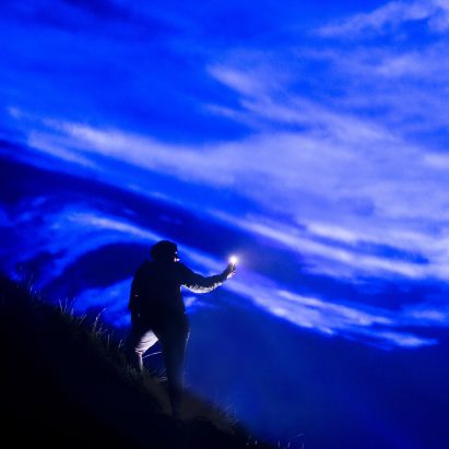 Studio Roosegaarde uses light projections to create virtual flood above Derbyshire valley