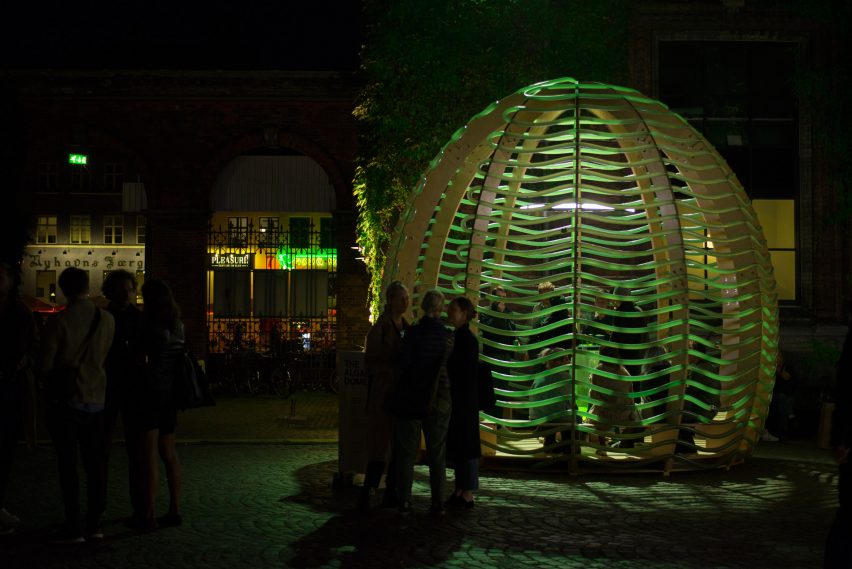 Space10 creates an algae-producing pavilion in Copenhagen