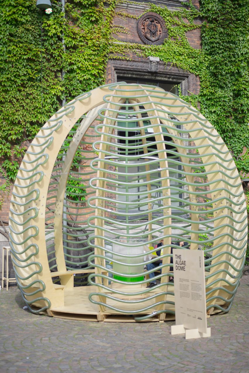 Space10 creates an algae-producing pavilion in Copenhagen