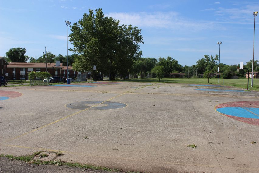 Kinloch Park Basketball Courts Mural by William LaChance