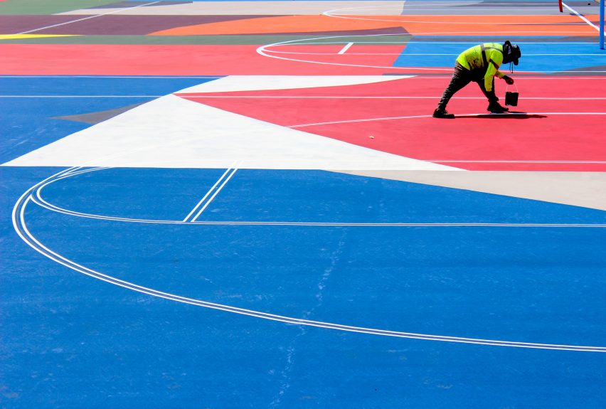 Kinloch Park Basketball Courts Mural by William LaChance