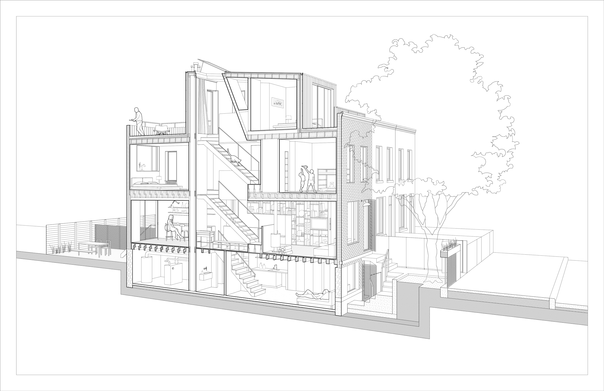Brooklyn Row House 1 by Office of Architecture