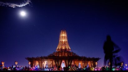 The Burning Man Temple by Marisha Farnsworth
