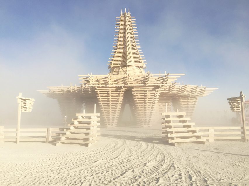 The Burning Man Temple by Marisha Farnsworth