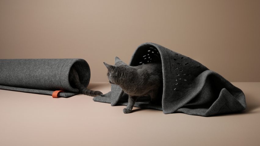 Dote uses recycled materials to create range of minimal accessories for cats