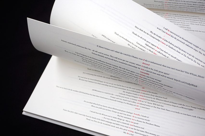Graphic designer Emma King rewrites George Orwell's 1984 using Donald Trump tweets.