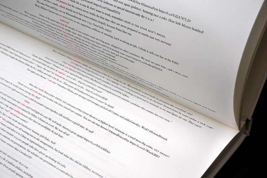 Graphic designer Emma King rewrites George Orwell's 1984 using Donald Trump tweets.