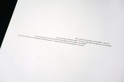 Graphic designer Emma King rewrites George Orwell's 1984 using Donald Trump tweets.