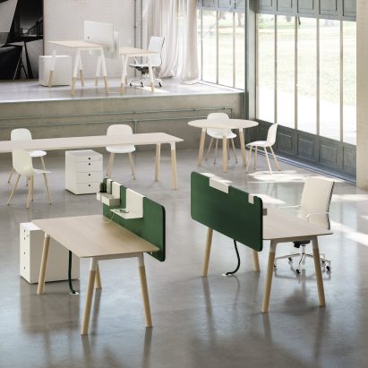 Fantoni launches solid wood tables designed to bring a home-like feel to the office