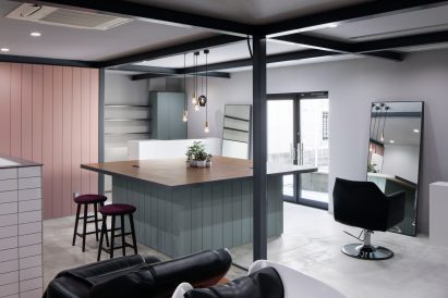 Hair salon in Japan by Hidenori Tsuboi Architects