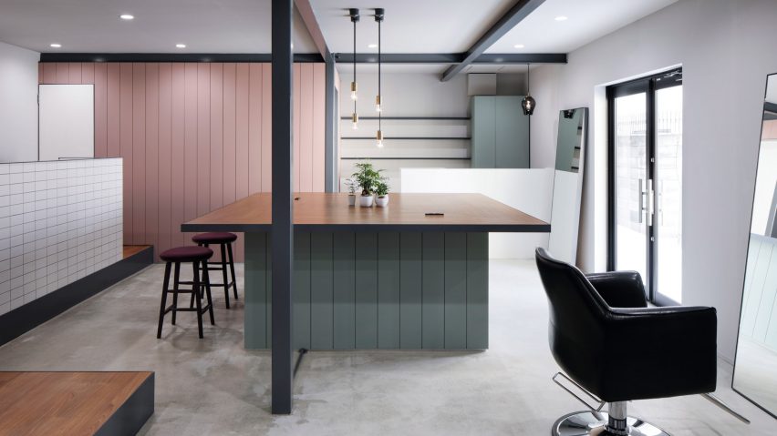 Hair salon in Japan by Hidenori Tsuboi Architects