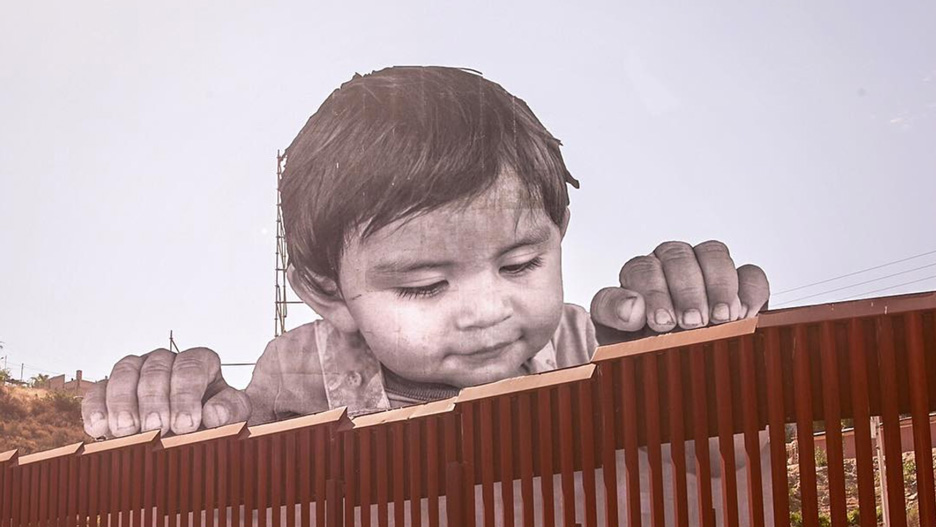 JR Dreamer installation at the US-Mexico border