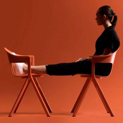 Benjamin Hubert uses recycled aluminium, wood and nylon to create Axyl furniture