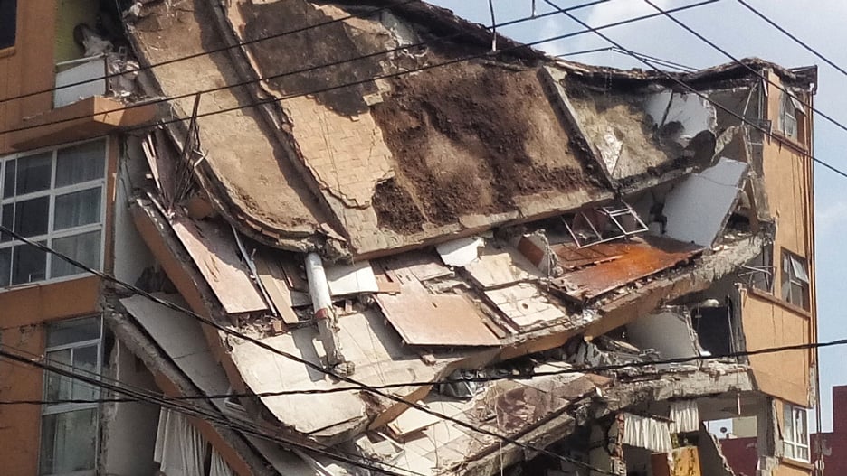 Earthquake damage in Mexico City