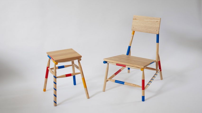 Rio Kobayashi bases colourful furniture on traditional game Mikado