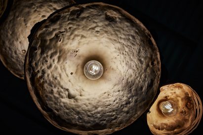 Mushroom mycelium used to create suede-like furniture by Sebastian Cox and Ninela Ivanova