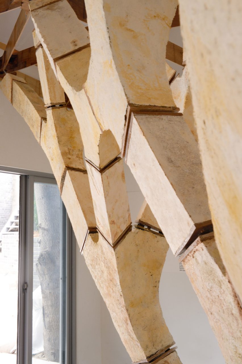 Engineers Dirk Hebel and Philippe Block use fungi to build self-supporting structures