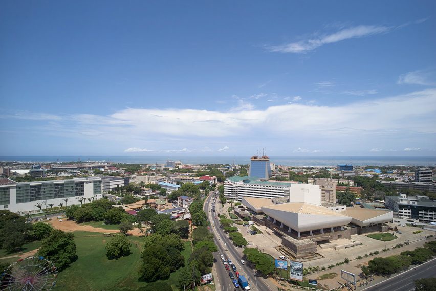 National Theatre of Ghana, Accra photographed by Julien Lanoo