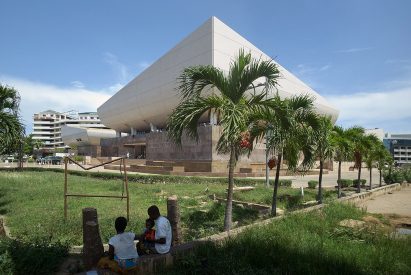 National Theatre of Ghana, Accra photographed by Julien Lanoo