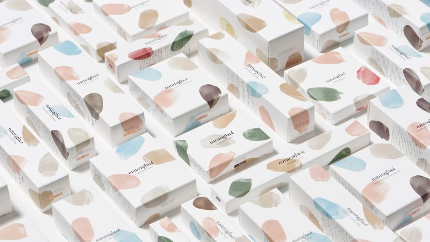 Nendo creates minimal, painterly branding for cosmetics brand Naturaglacé