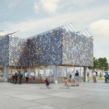 Dutch Design Week pavilion will feature recycled plastic shingles and borrowed materials