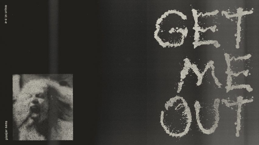 Pissjar Sans typeface by Anton Bolin made from urine.