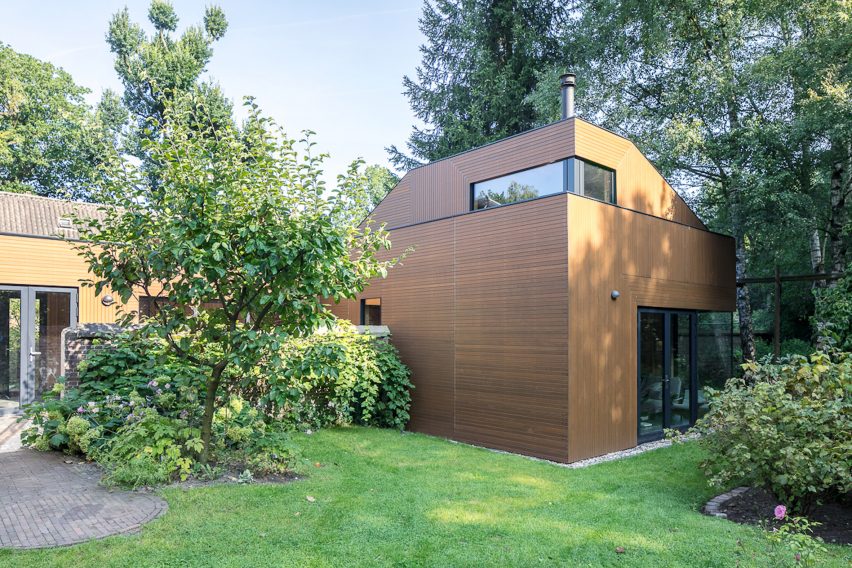 Ancient monastery wall slices through Utrecht house extension