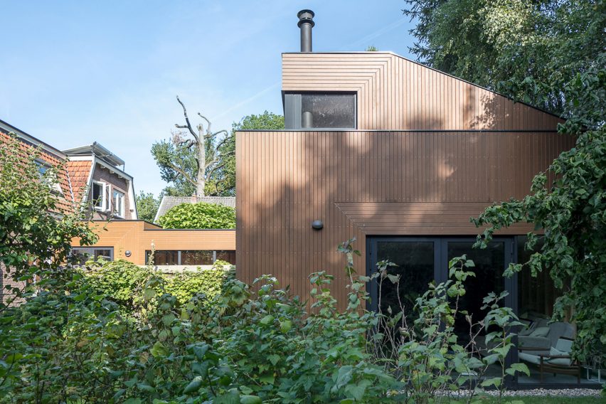 Ancient monastery wall slices through Utrecht house extension
