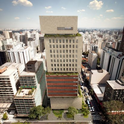 Isay Weinfeld reveals irregularly stacked tower block for São Paulo