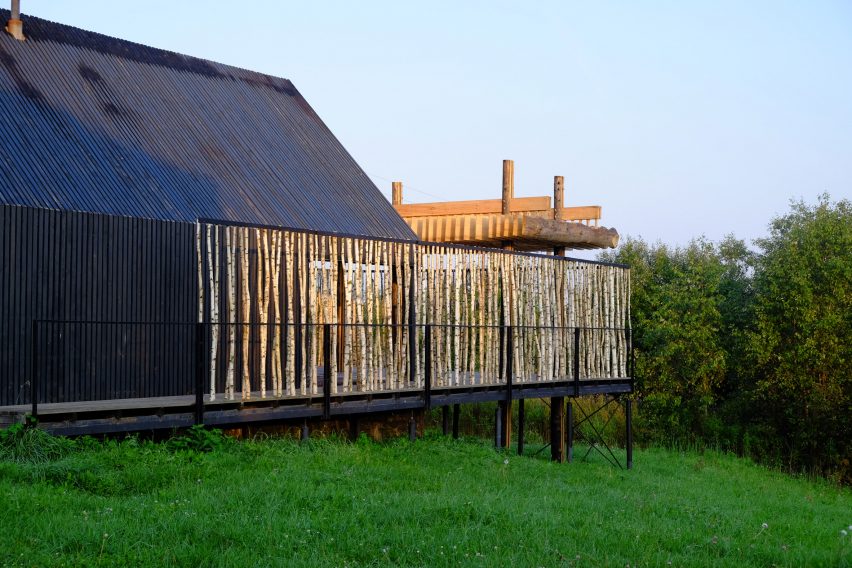 Sliced White pavilion classroom in Nikola-Lenivets