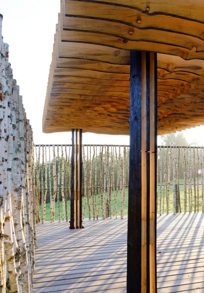Sliced White pavilion classroom in Nikola-Lenivets