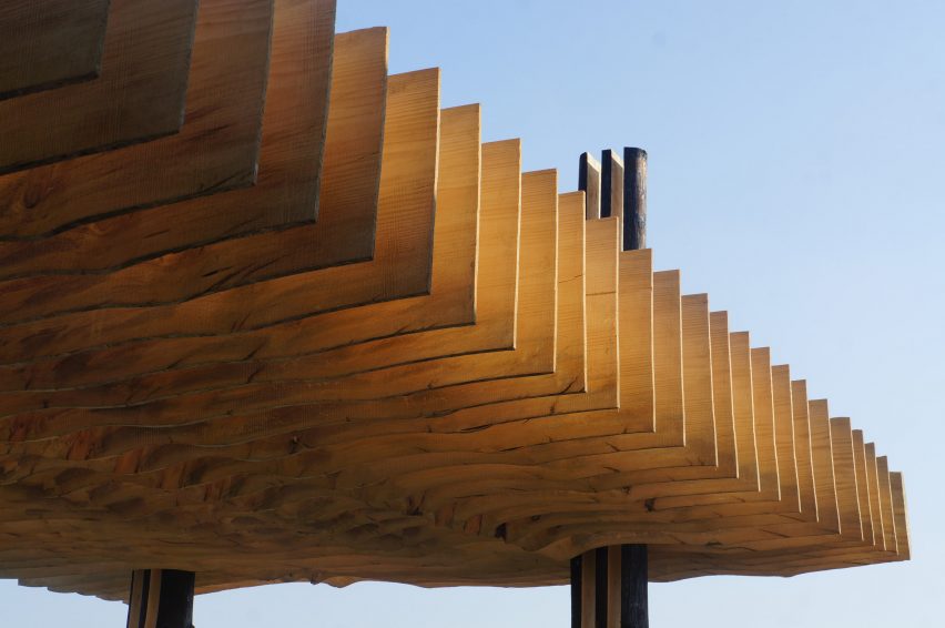 Sliced White pavilion classroom in Nikola-Lenivets