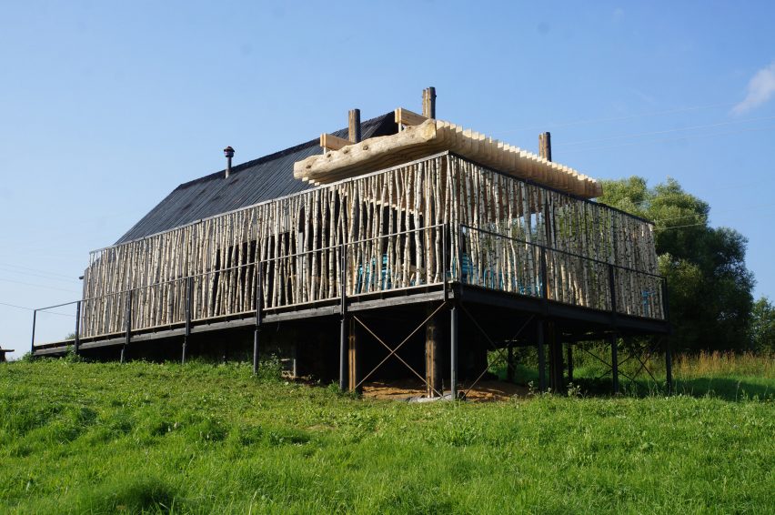 Sliced White pavilion classroom in Nikola-Lenivets