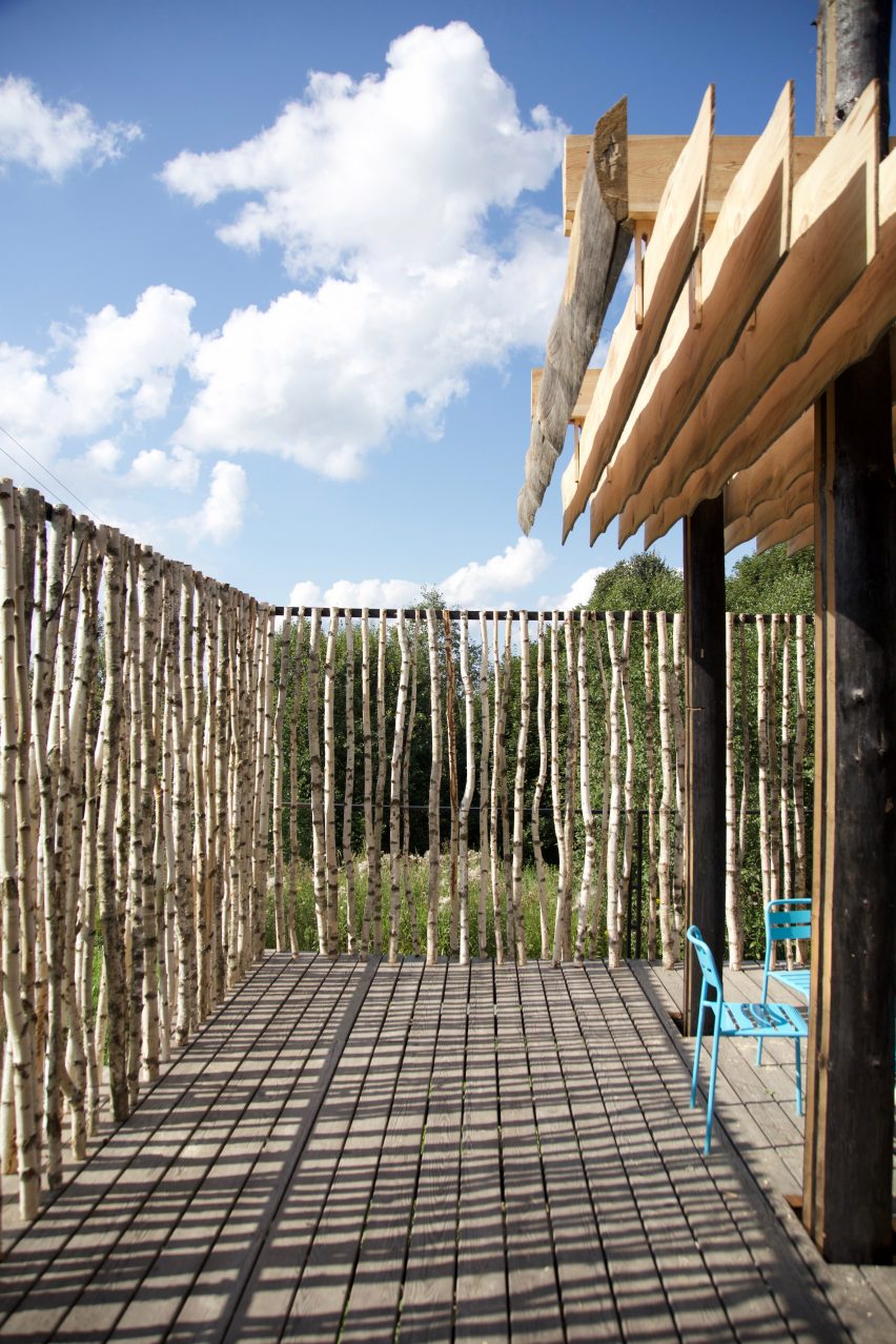 Sliced White pavilion classroom in Nikola-Lenivets