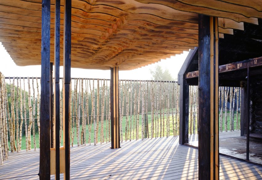 Sliced White pavilion classroom in Nikola-Lenivets
