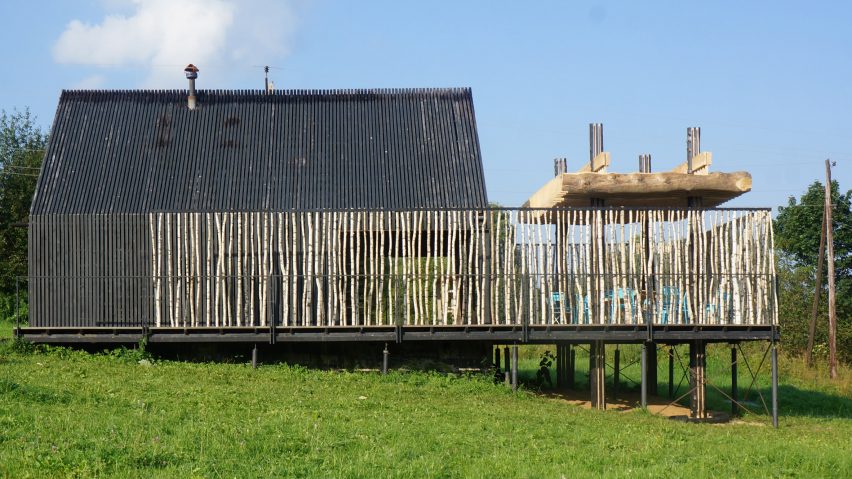 Sliced White pavilion classroom in Nikola-Lenivets