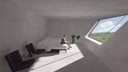 Takei-Nabeshima-Architects has released new renderings of its concrete holiday home designed for French developer Christian Bourdais' Solo Houses series.