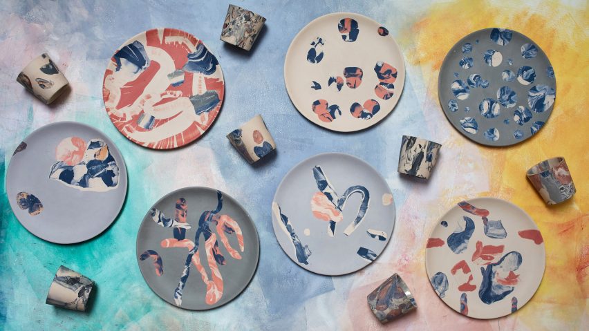 Assemble “squishes” coloured clays to create one-of-a-kind Splatware products
